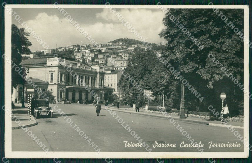 Trieste città Stazione Auto Foto cartolina MT3893 – fronte
