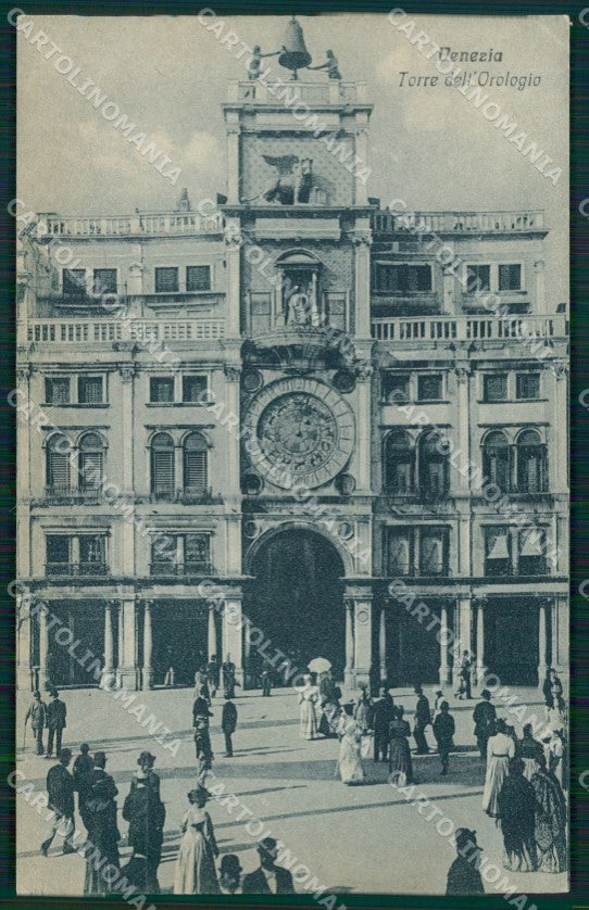 Venezia città Torre dell'Orologio cartolina MT3918 – fronte