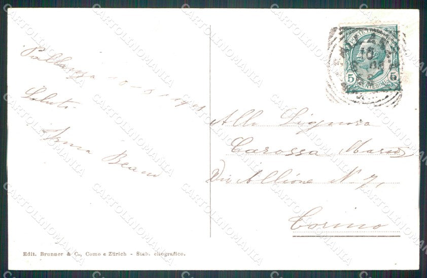 Verbania Pallanza Lago Maggiore Battello Comune cartolina MT3920 – retro