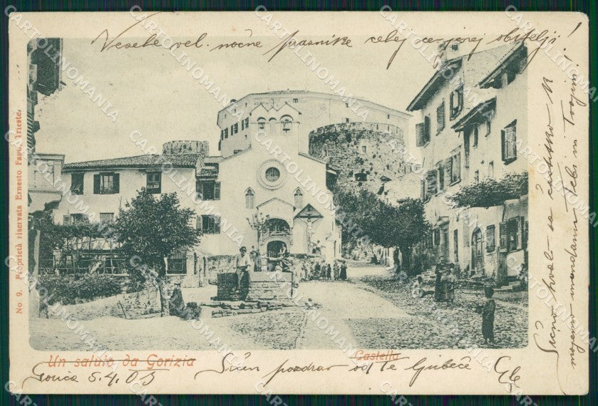 Gorizia città PIEGHINA cartolina MT3922 – fronte