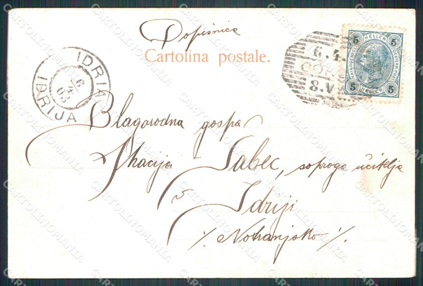 Gorizia città PIEGHINA cartolina MT3922 – retro