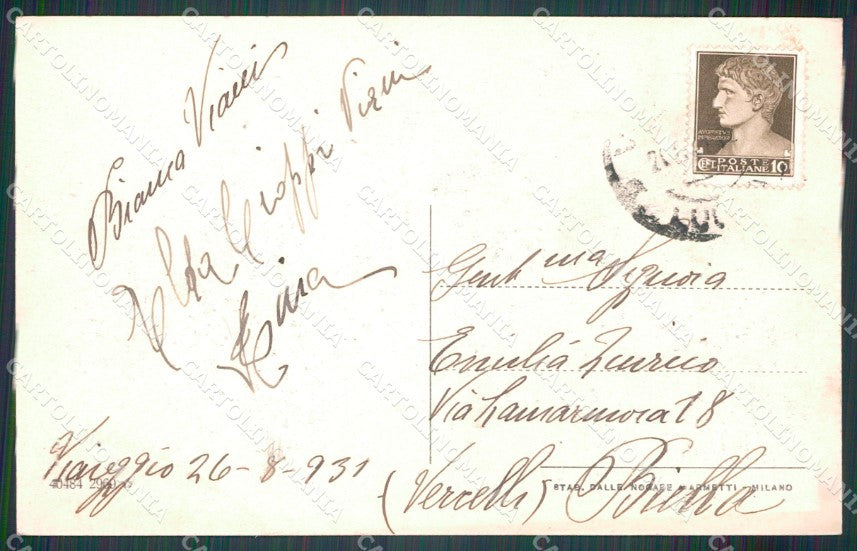 Lucca Viareggio Viale Margherita cartolina MT3926 – retro