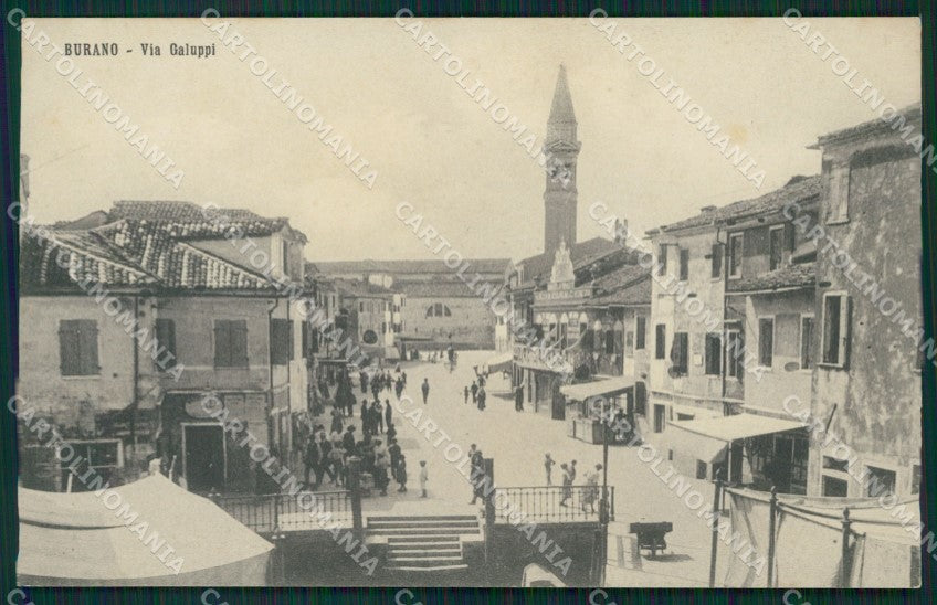 Venezia Burano Via Galuppi cartolina MT3928 – fronte