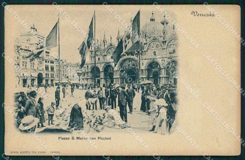 Venezia città Piazza San Marco Piccioni cartolina MT3933 – fronte