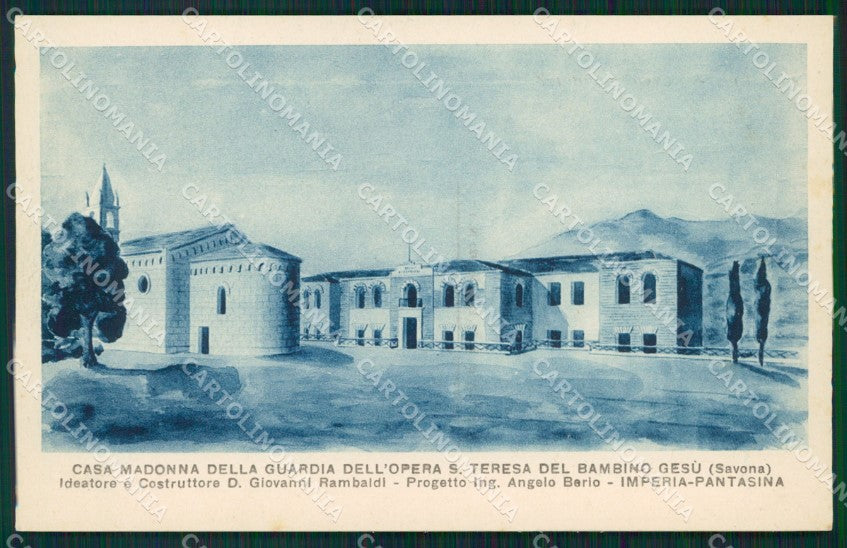 Savona Casa Madonna della Guardia dell'Opera Bambino Gesù cartolina MT3939 – fronte