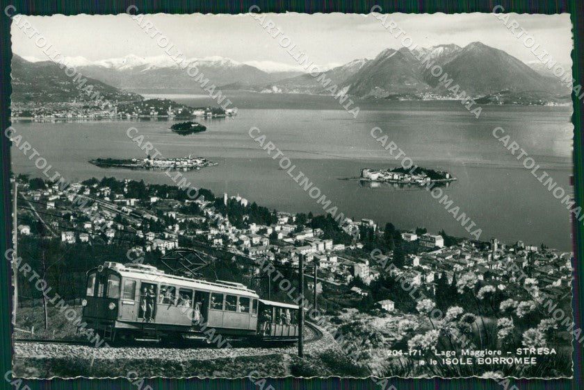 Verbania Stresa Mottarone Lago Maggiore Treno Foto cartolina MT3954 – fronte