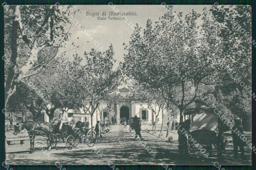 Pistoia Montecatini Bagni di Carrozze cartolina MT3965 – fronte