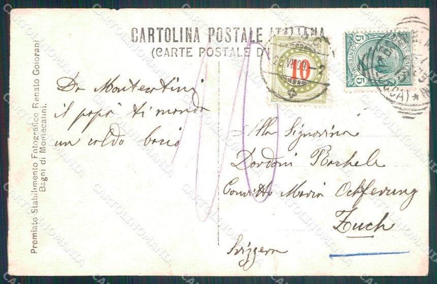 Pistoia Montecatini Terme Stabilimento Torretta Foto cartolina MT3974 – retro