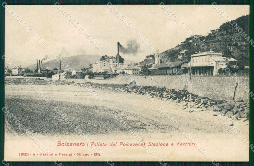 Genova Bolzaneto Vallata Polcevera Stazione Ferriere SCOLLATA cartolina MT4013 – fronte