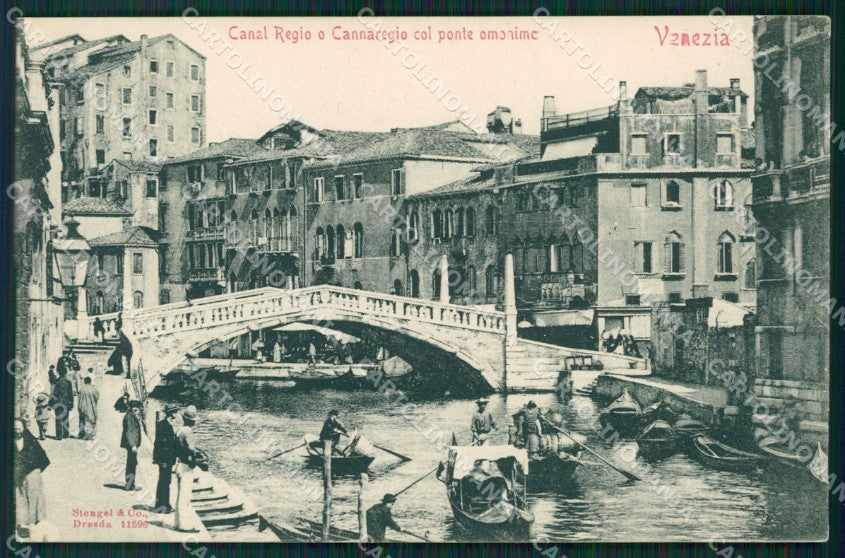 Venezia città Canal Regio Gondole cartolina MT4021 – fronte