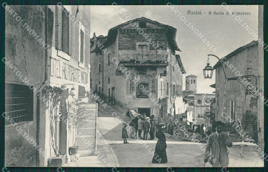 Perugia Assisi Porta San Francesco Carrozza cartolina MT4024 – fronte