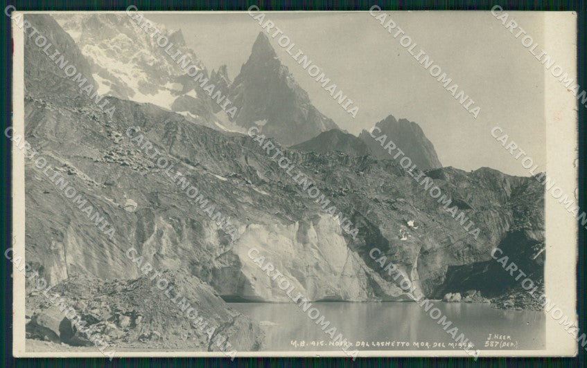 Aosta Courmayeur Laghetto Miage Ghiacciaio Neer Foto cartolina MT4030 – fronte
