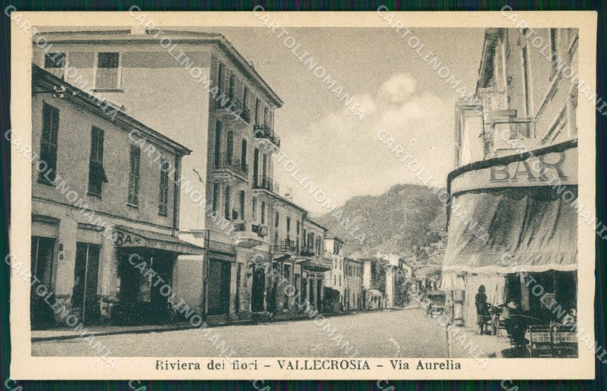 Imperia Vallecrosia Via Aurelia cartolina MT4050 – fronte