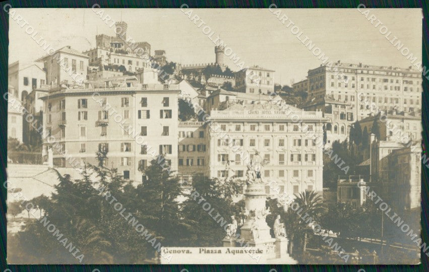 Genova città Piazza Acquaverde Foto cartolina MT4062 – fronte