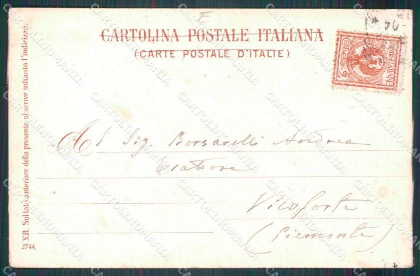 Napoli città Cantastorie Costumi cartolina MT4072 – retro