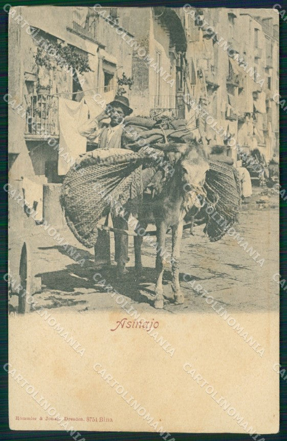 Napoli città Asinaio Costumi cartolina MT4073 – fronte