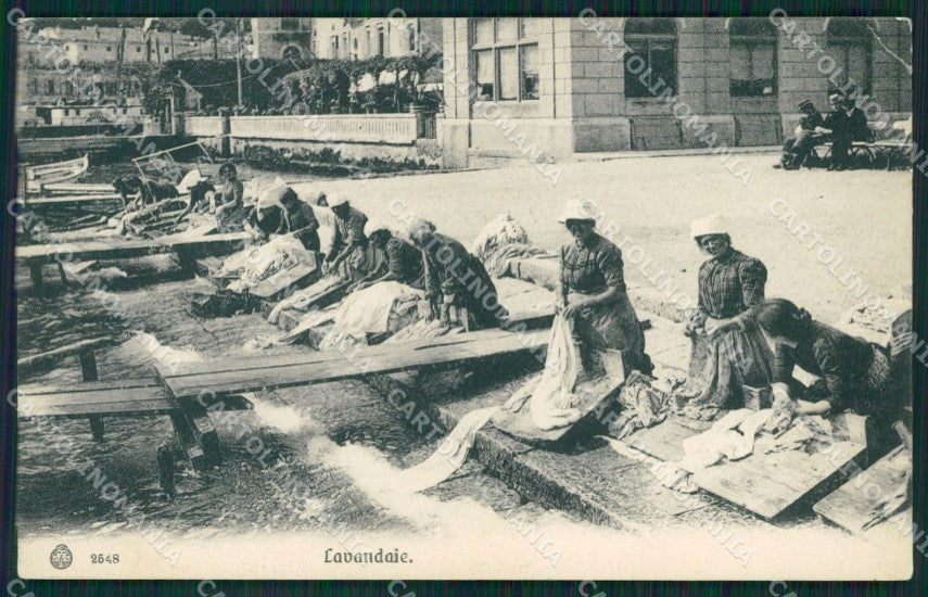 Trento Riva Lavandaie PIEGHINA cartolina MT4105 – fronte