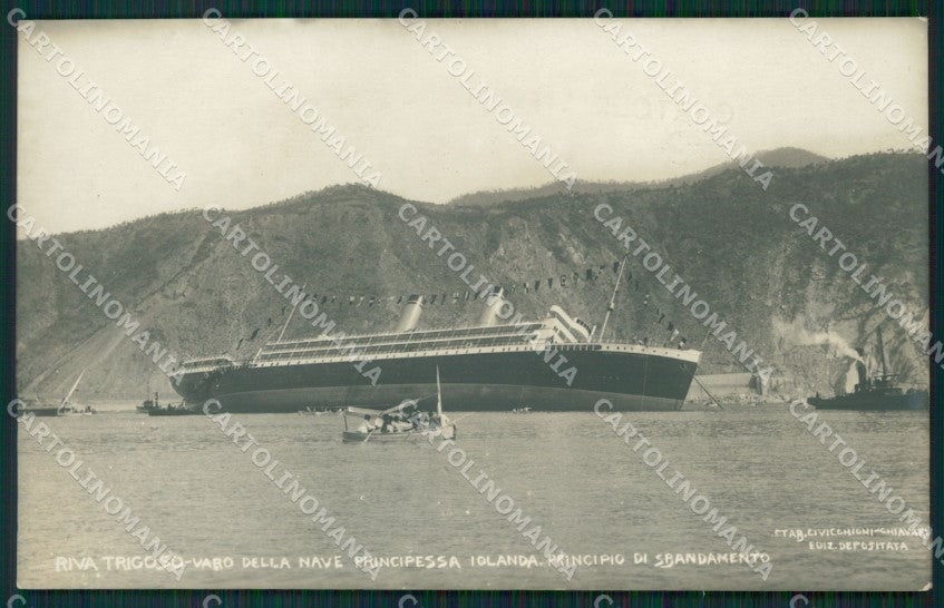 Genova Sestri Riva Trigoso Varo Nave Foto cartolina MT4110 – fronte