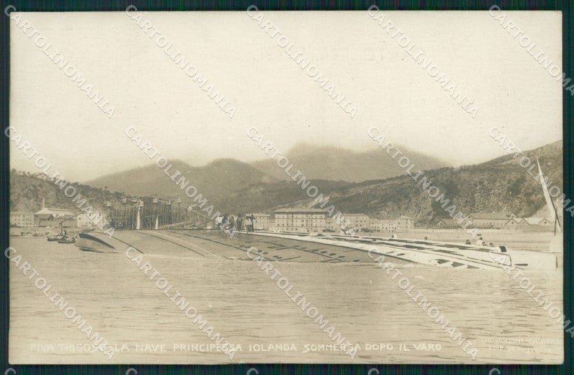 Genova Sestri Riva Trigoso Varo Nave Foto cartolina MT4111 – fronte