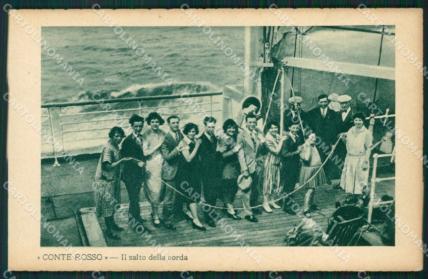 Genova città Transatlantico Conte Rosso cartolina MT4113 – fronte