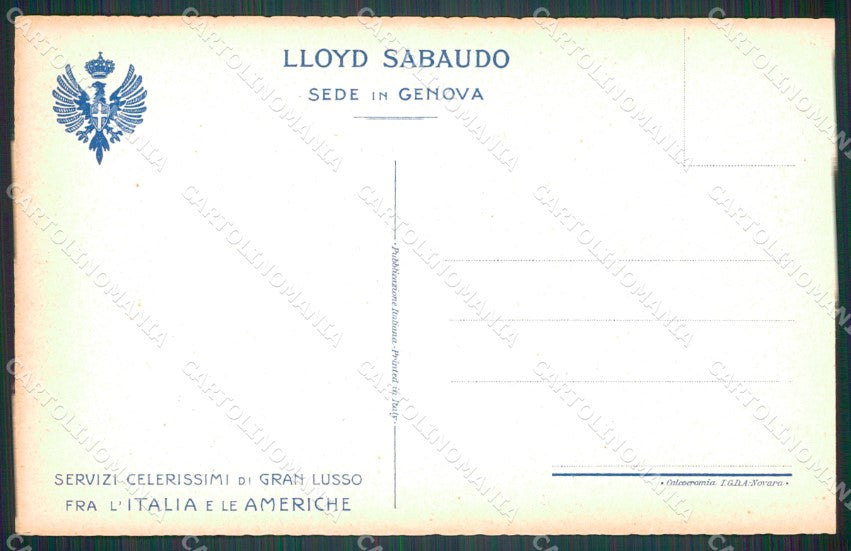 Genova città Transatlantico Conte Rosso cartolina MT4113 – retro