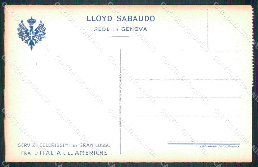 Genova città Transatlantico Conte Rosso Carnevale a Bordo cartolina MT4114 – retro