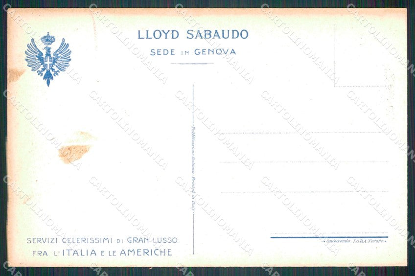 Genova città Transatlantico Conte Rosso cartolina MT4115 – retro