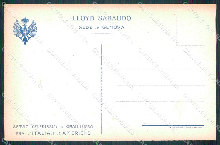 Genova città Transatlantico Conte Rosso Nevicata a New York cartolina MT4116 – retro