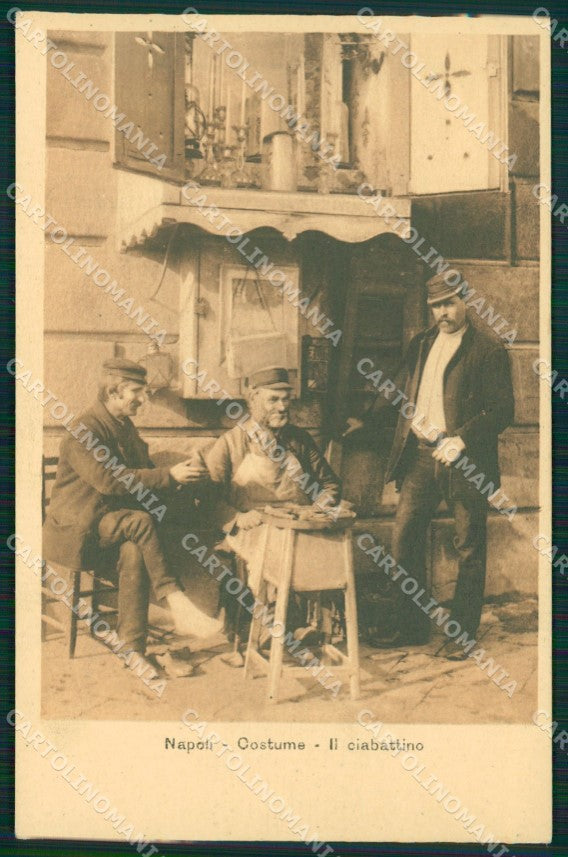 Napoli città Costumi Ciabattino cartolina MT4117 – fronte