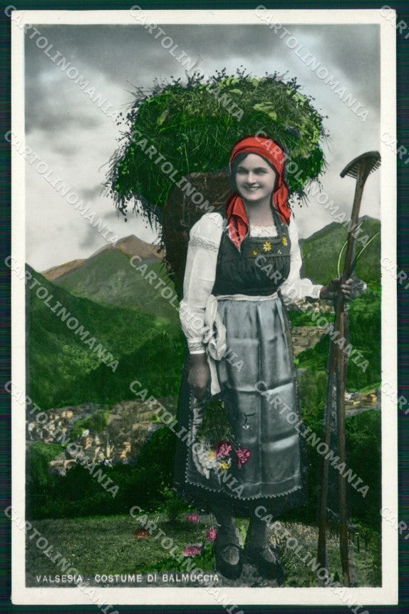 Vercelli Balmuccia Costumi Foto cartolina MT4118 – fronte
