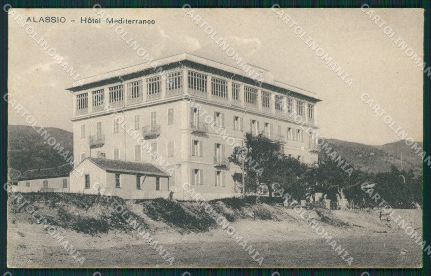 Savona Alassio Hotel Mediterranee cartolina MT4131 – fronte