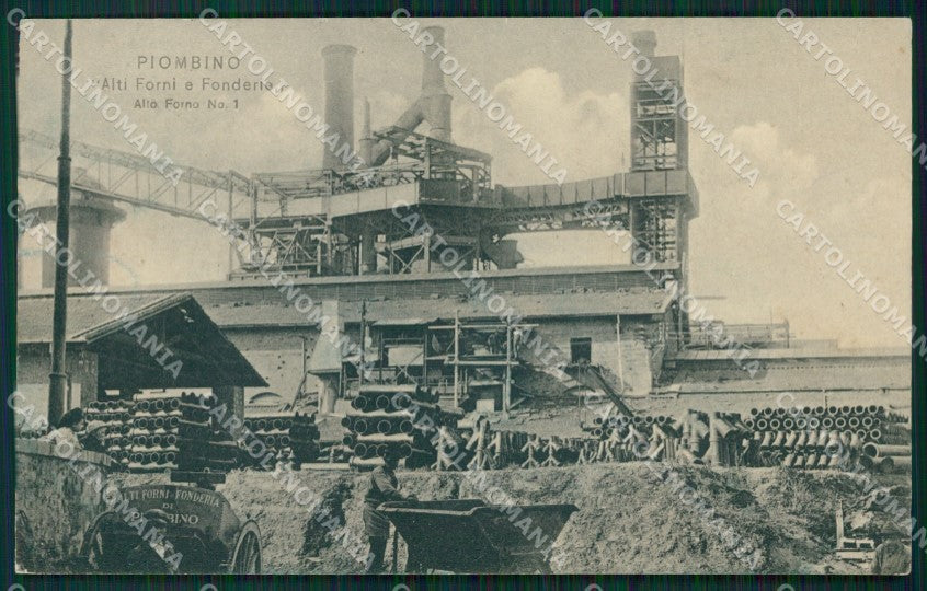 Livorno Piombino Alti Forni Fonderie cartolina MT4137 – fronte