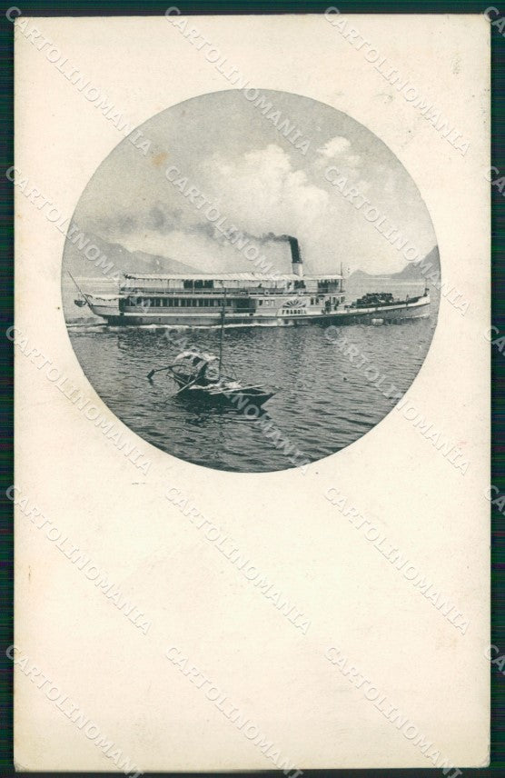 Verbania città Lago Maggiore Battello Francia cartolina MT4146 – fronte