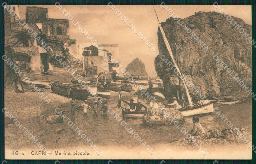 Napoli Capri Marina Piccola Barche cartolina MT4162 – fronte