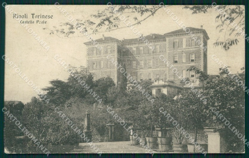 Torino Rivoli Torinese Castello Reale RIFILATA cartolina MT4204 – fronte