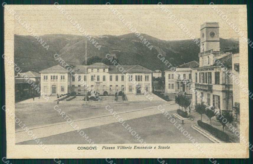 Torino Condove Piazza Vittorio Emanuele Scuole cartolina MT4239 – fronte