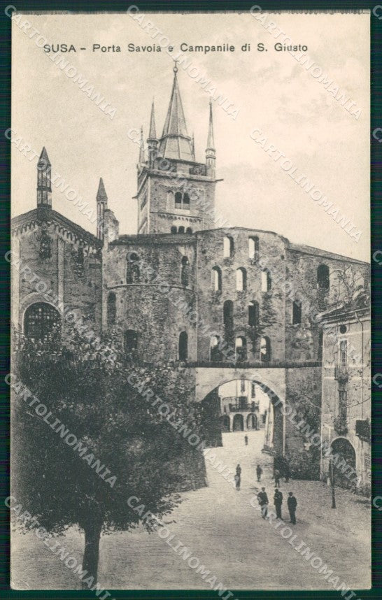 Torino Susa Porta Savoia Campanile San Giusto cartolina MT4273 – fronte