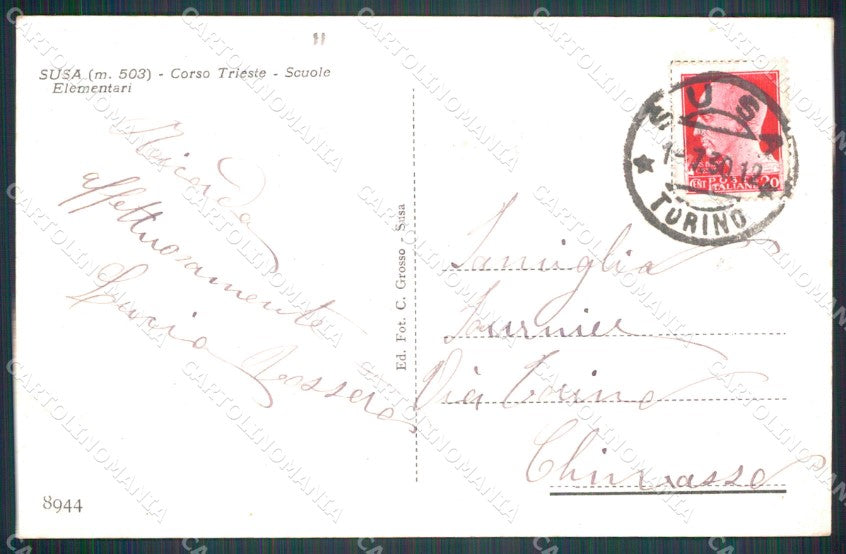 Torino Susa Corso Trieste Scuole Elementari cartolina MT4284 – retro