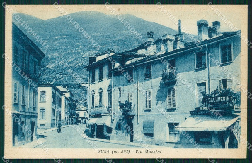 Torino Susa Via Mazzini PIEGA cartolina MT4286 – fronte