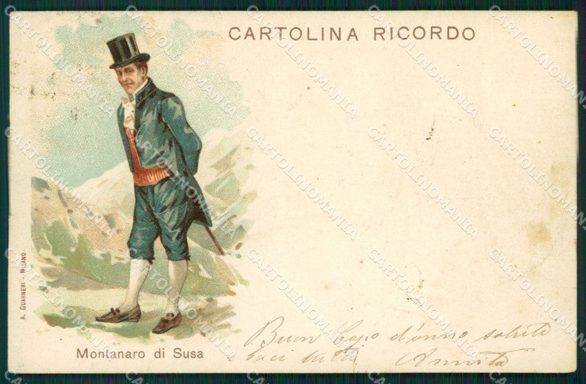 Torino Susa Costumi Montanaro cartolina MT4296 – fronte