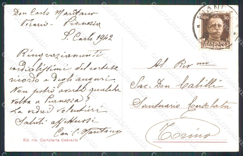 Torino Pianezza Via Regina Margherita cartolina MT4303 – retro