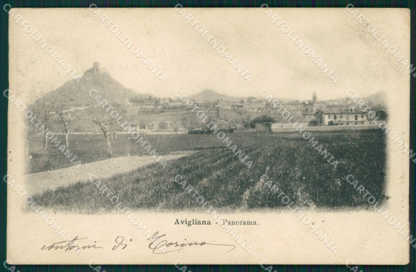 Torino Avigliana Panorama PIEGHINA cartolina MT4319 – fronte