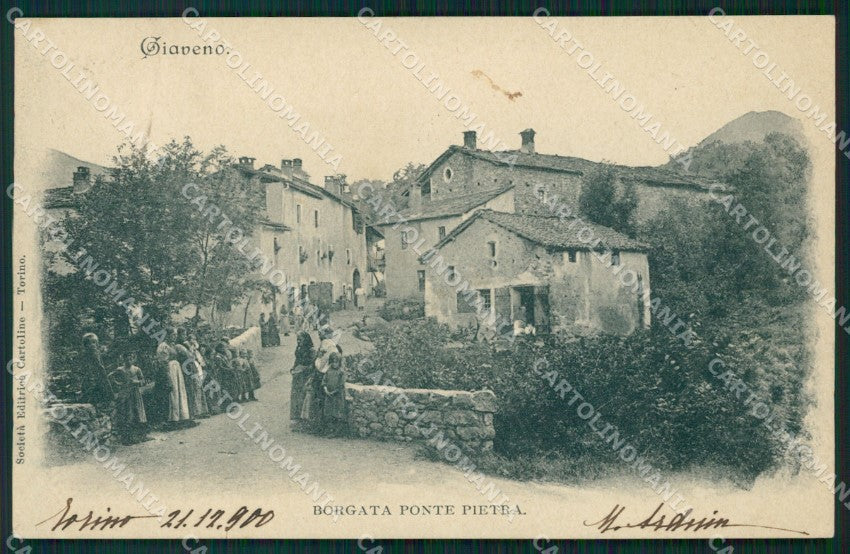 Torino Giaveno Borgata Ponte Pietra cartolina MT4366 – fronte