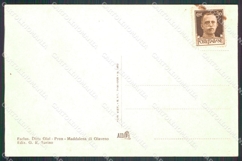 Torino Giaveno Maddalena di Monte Aquila cartolina MT4372 – retro