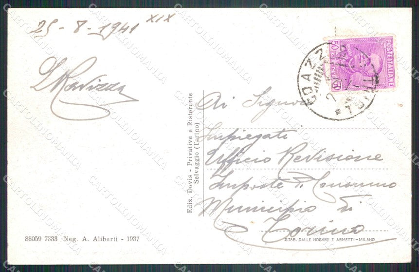 Torino Giaveno Valle Sangone Santuario del Selvaggio Coazze cartolina MT4373 – retro