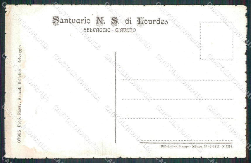 Torino Giaveno Selvaggio Santuario cartolina MT4381 – retro