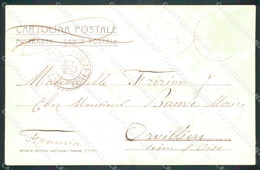 Torino Coazze Ingresso al Paese ABRASA cartolina MT4384 – retro