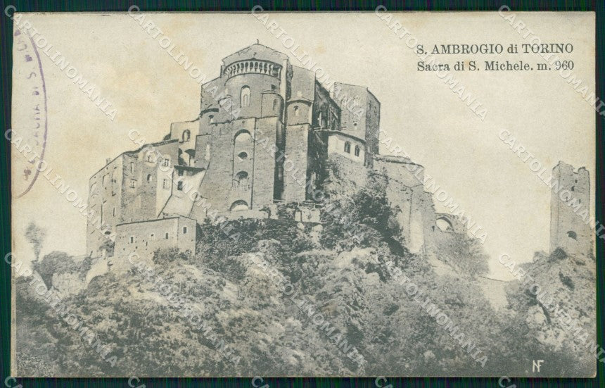 Torino Sant'Ambrogio Sacra di San Michele cartolina MT4393 – fronte