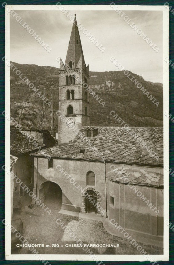 Torino Chiomonte Chiesa Parrocchiale Foto cartolina MT4403 – fronte
