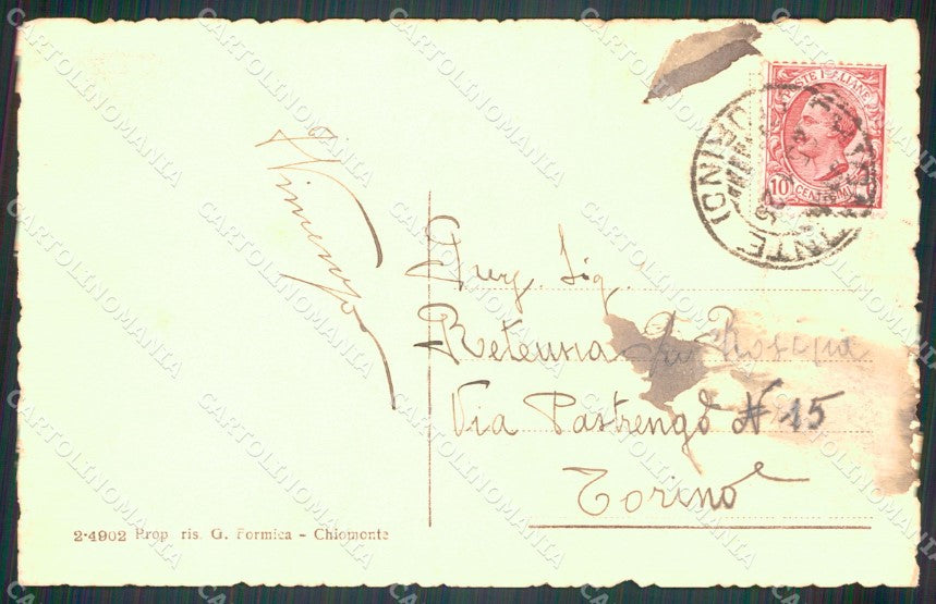 Torino Chiomonte Via Vittorio Emanuele cartolina MT4406 – retro